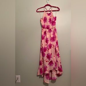 LUSH Floral Sleeveless High/Low Dress